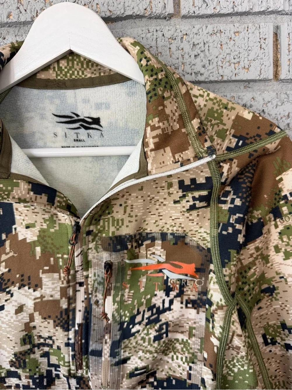 Sitka Core Mid Weight Zip-T Pullover Subalpine Camouflage Size Small